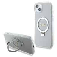Guess GUHMP15MHRSGSD iPhone 15 Plus / 14 Plus 6.7" transparent/transparent hardcase Ring Stand Script Glitter MagSafe