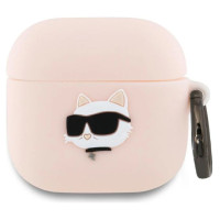 Karl Lagerfeld KLA4RUNCHP AirPods 4 cover pink Silicone Choupette Head 3D