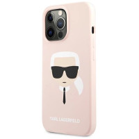 Karl Lagerfeld Silicone Karl`s Head Case for iPhone 13 Pro / 13 6.1" - Light Pink