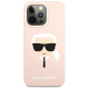 Karl Lagerfeld Silicone Karl`s Head Case for iPhone 13 Pro / 13 6.1" - Light Pink