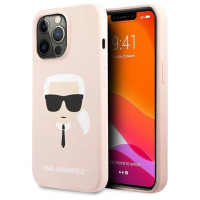 Karl Lagerfeld Silicone Karl`s Head Case for iPhone 13 Pro Max 6.7" - Light Pink