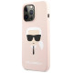 Karl Lagerfeld Silicone Karl`s Head Case for iPhone 13 Pro Max 6.7" - Light Pink