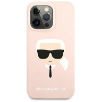 Karl Lagerfeld Silicone Karl`s Head Case for iPhone 13 Pro Max 6.7" - Light Pink