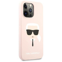 Karl Lagerfeld Silicone Karl`s Head Case for iPhone 13 Pro Max 6.7" - Light Pink