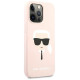 Karl Lagerfeld Silicone Karl`s Head Case for iPhone 13 Pro Max 6.7" - Light Pink
