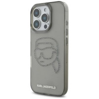 Karl Lagerfeld KLHCP16XHKHDCELK iPhone 16 Pro Max 6.9" black/black hardcase IML Rhinestones Karl Head