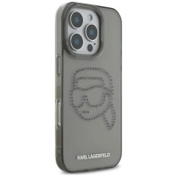 Karl Lagerfeld KLHCP16XHKHDCELK iPhone 16 Pro Max 6.9" black/black hardcase IML Rhinestones Karl Head