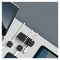 Uniq Pod Mag magnetic cable organizer + base gray/chalk gray