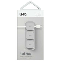 Uniq Pod Mag magnetic cable organizer + base gray/chalk gray