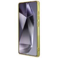 Guess 4G Glitter Triangle Buttons MagSafe Case for Samsung Galaxy S25 Ultra Brown