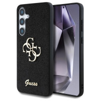 Guess Fixed Glitter Big 4G Metal Logo case for Samsung Galaxy S25 black