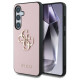 Guess Grained Big 4G Logo Small Classic Logo case for Samsung Galaxy S25 Plus pink