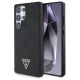 Guess Grained Hot Stamp Peony Pattern Triangle Logo MagSafe Case for Samsung Galaxy S25 Ultra Black