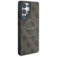 Guess Leather 4G Colored Ring Classic Logo MagSafe Case Samsung Galaxy S25 Ultra brown