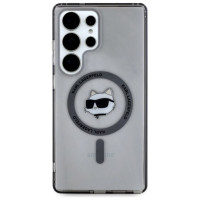 Karl Lagerfeld Button Choupette Head Printed Logo MagSafe Samsung Galaxy S25 Ultra case black