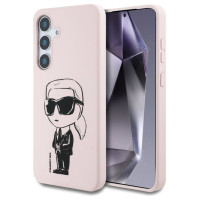 Karl Lagerfeld Case Karl Lagerfeld Silicone Graffiti Ikonik Printed Logo MagSafe Samsung Galaxy S25 pink