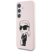 Karl Lagerfeld Case Karl Lagerfeld Silicone Graffiti Ikonik Printed Logo MagSafe Samsung Galaxy S25 pink