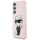 Karl Lagerfeld Case Karl Lagerfeld Silicone Graffiti Ikonik Printed Logo MagSafe Samsung Galaxy S25 pink