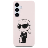 Karl Lagerfeld Case Karl Lagerfeld Silicone Graffiti Ikonik Printed Logo MagSafe Samsung Galaxy S25 pink
