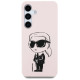 Karl Lagerfeld Case Karl Lagerfeld Silicone Graffiti Ikonik Printed Logo MagSafe Samsung Galaxy S25 pink