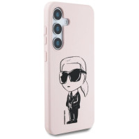 Karl Lagerfeld Case Karl Lagerfeld Silicone Graffiti Ikonik Printed Logo MagSafe Samsung Galaxy S25 pink