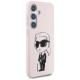 Karl Lagerfeld Case Karl Lagerfeld Silicone Graffiti Ikonik Printed Logo MagSafe Samsung Galaxy S25 pink