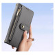 Dux Ducis Lawa Leather Case for Samsung Galaxy S25+ with Detachable Magnetic Wallet - Gray