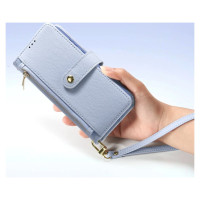 Dux Ducis Lawa Leather Case for Samsung Galaxy S25 Ultra with Detachable Magnetic Wallet - Blue