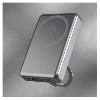 Dudao K28 10000mAh PD 22.5W MagSafe Powerbank with Metal Case and Ring Stand - Gray