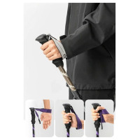 Qunature Nordic Walking Trekking Pole Aluminum 110 - 130 cm 1 pc. - Brown
