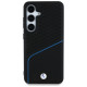 BMW Leather Textured and Smooth MagSafe Case for Samsung Galaxy S25 - Black