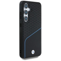 BMW Leather Textured and Smooth MagSafe Case for Samsung Galaxy S25 - Black