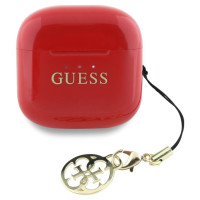 Guess Glossy Effect Printed Classic Logo & Charm TWS headphones - red