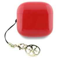 Guess Glossy Effect Printed Classic Logo & Charm TWS headphones - red