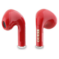 Guess Glossy Effect Printed Classic Logo & Charm TWS headphones - red