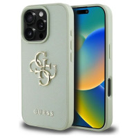 Guess Grained Big 4G Logo Small Classic Logo case for iPhone 16 Pro - green