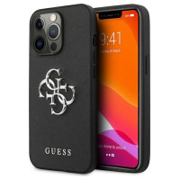 Guess Saffiano 4G Metal Logo case for iPhone 13 Pro / 13 6.1" - black