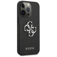 Guess Saffiano 4G Metal Logo case for iPhone 13 Pro / 13 6.1" - black