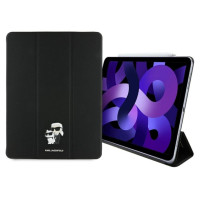 Karl Lagerfeld Saffiano Magnetic Karl & Choupette iPad Air 13" 2024 Book Cover Case - Black