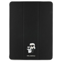 Karl Lagerfeld Saffiano Magnetic Karl & Choupette iPad Air 13" 2024 Book Cover Case - Black
