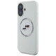 Karl Lagerfeld Silicone Double Heads And Circle MagSafe case for iPhone 16 beige