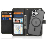 Dux Ducis Lawa Leather Case for iPhone 16 - Black