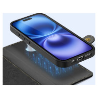 Dux Ducis Lawa Leather Case for iPhone 16 - Black