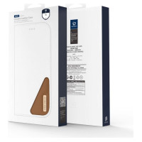 Dux Ducis Hivo iPhone 16e Case with Flip and RFID Protection - Brown