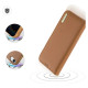 Dux Ducis Hivo iPhone 16e Case with Flip and RFID Protection - Brown
