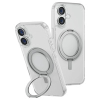 Uniq Swivix 360 Rotating Kickstand Case for iPhone 16 - Transparent