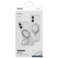 Uniq Swivix 360 Rotating Kickstand Case for iPhone 16 - Transparent