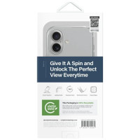 Uniq Swivix 360 Rotating Kickstand Case for iPhone 16 - Transparent