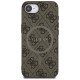 Guess 4G Ring Classic Logo MagSafe iPhone 16e Case - Brown