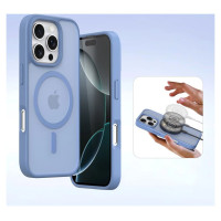 Dux Ducis Lawa iPhone 16 Pro Leather Case with Detachable Magnetic Wallet - Blue